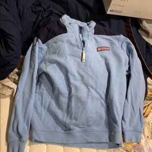 Light blue vineyard vines quarter zip